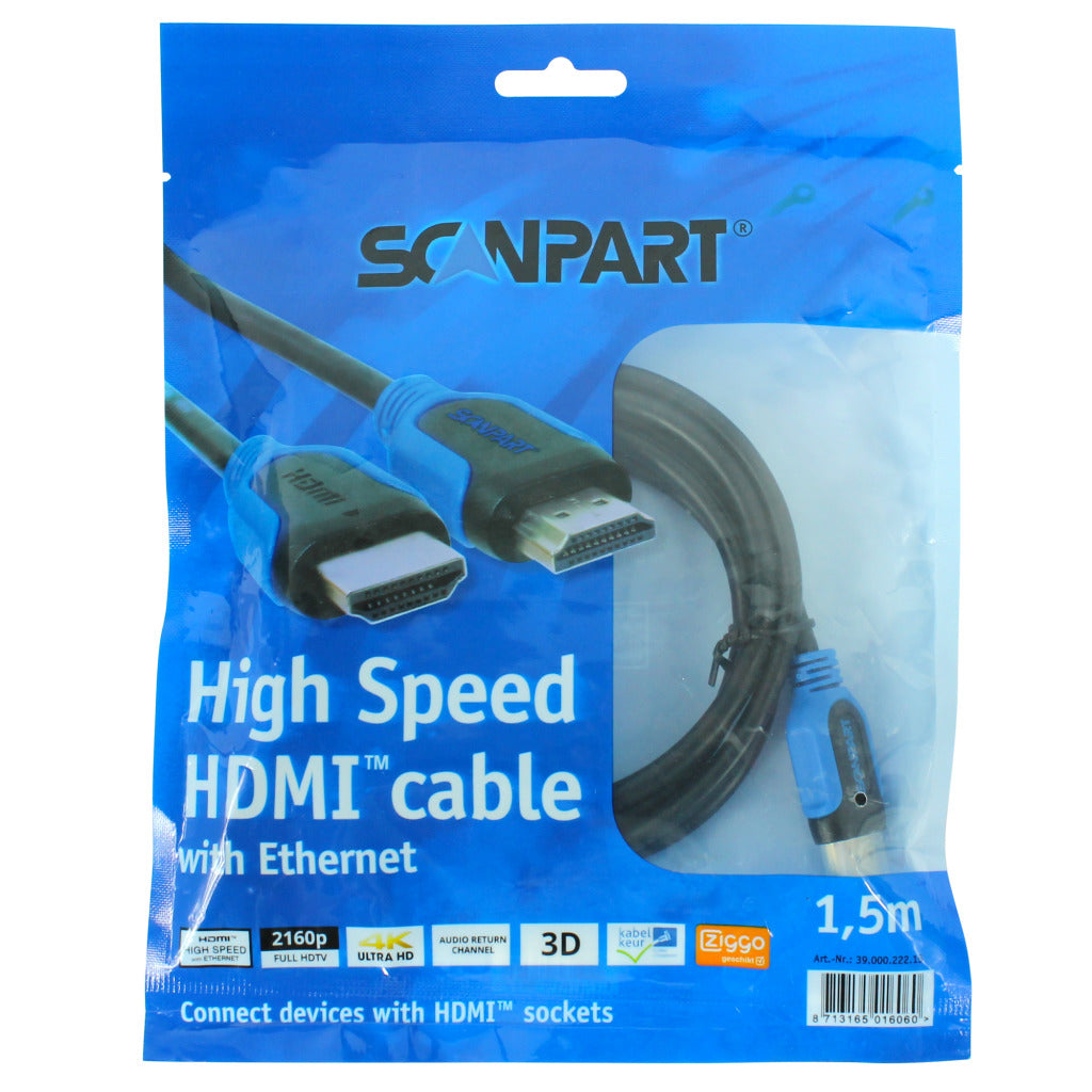 Scanpart HDMI-Kabel blau 1,5 m