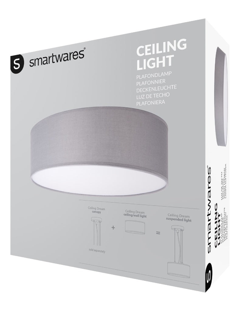 Ranex ra-1000465 Mia LED-Deckenleuchte 30 cm grau