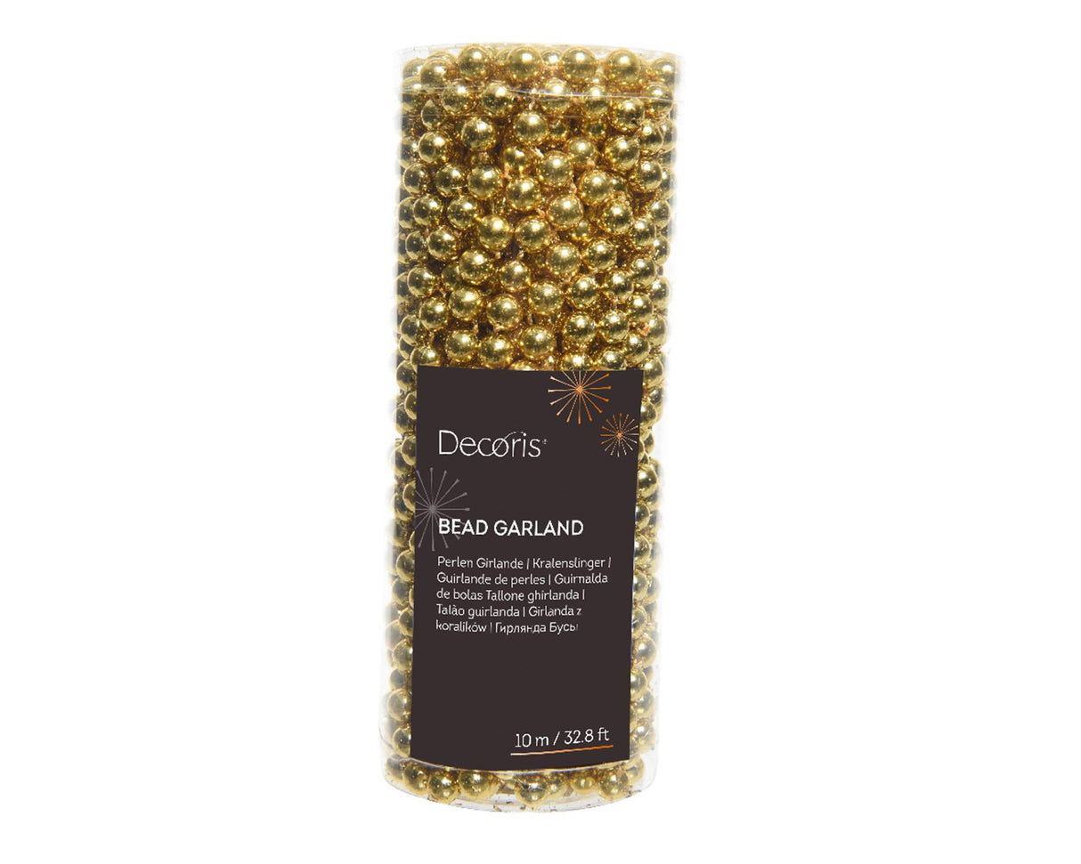 Decoris Perlengirlande Glanzgold 10 Meter