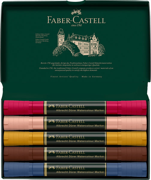 Faber Castell FC-160307 WK25 Aquarellmarker FC Albrechtdürer 5 Stück Porträt