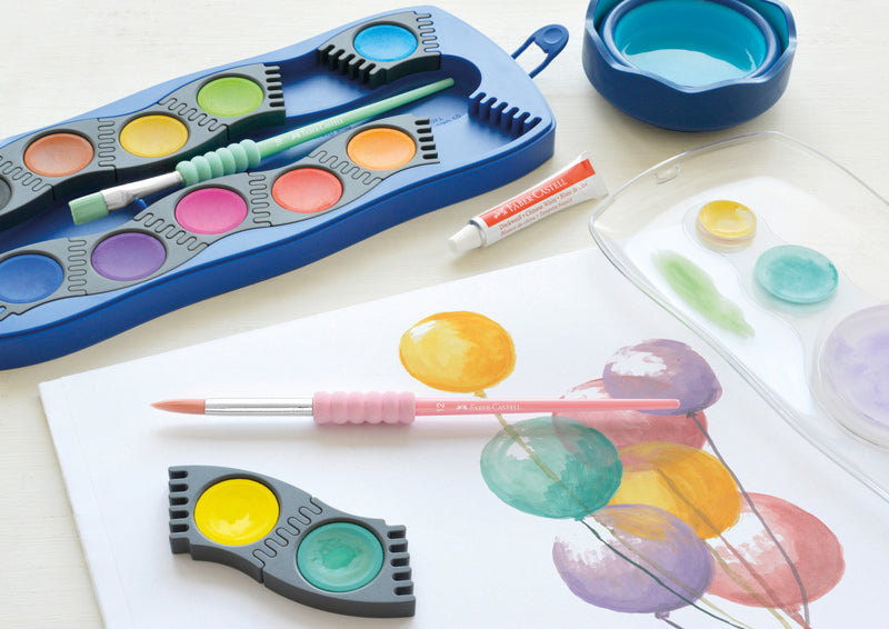Faber Castell FC-481620 Pinselset Soft Touch 4 Stück Pastellfarben