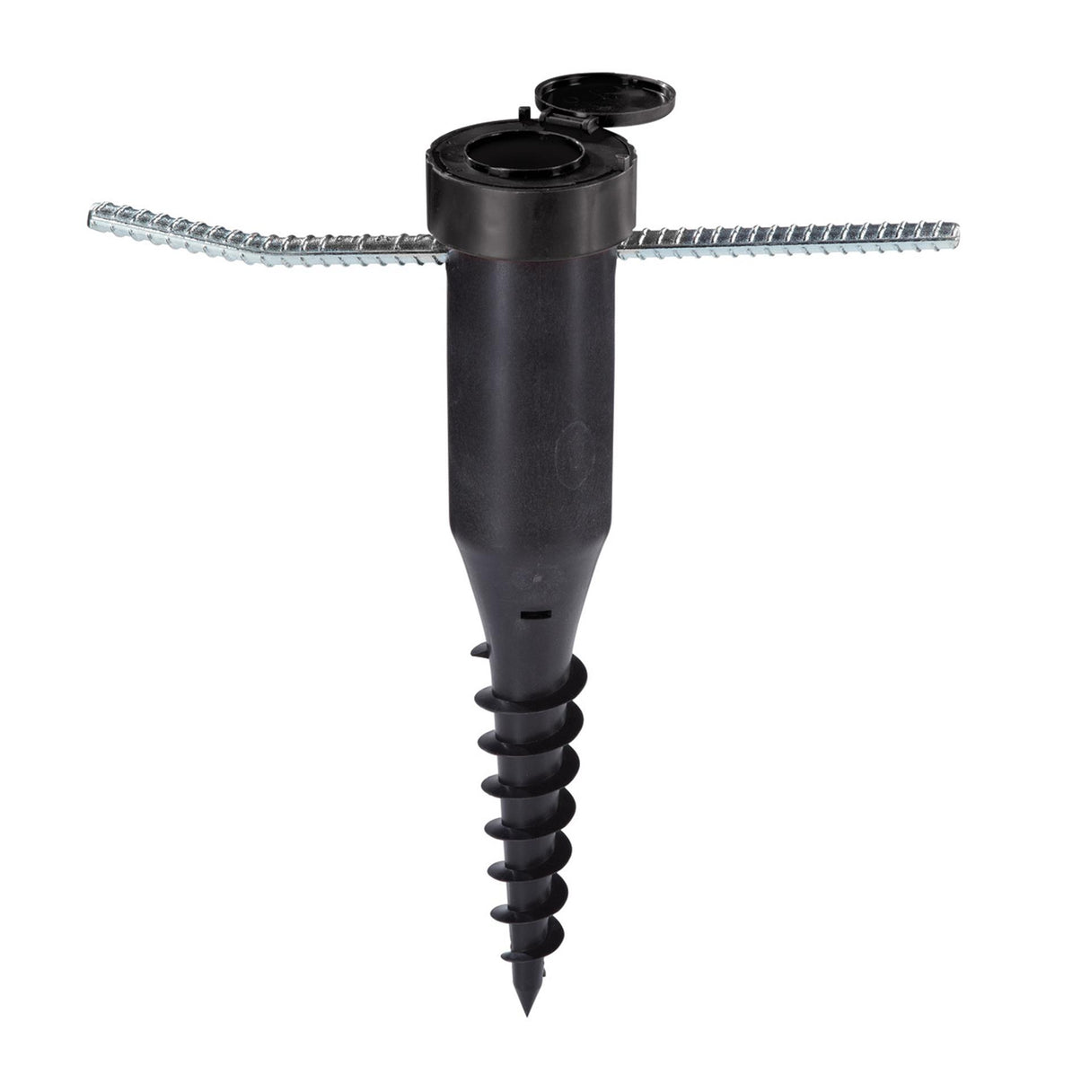 Leifheit Wäschetrockner-Center-Erdanker – inkl. Einschraubstange - 50 mm Durchmesser - schwarz