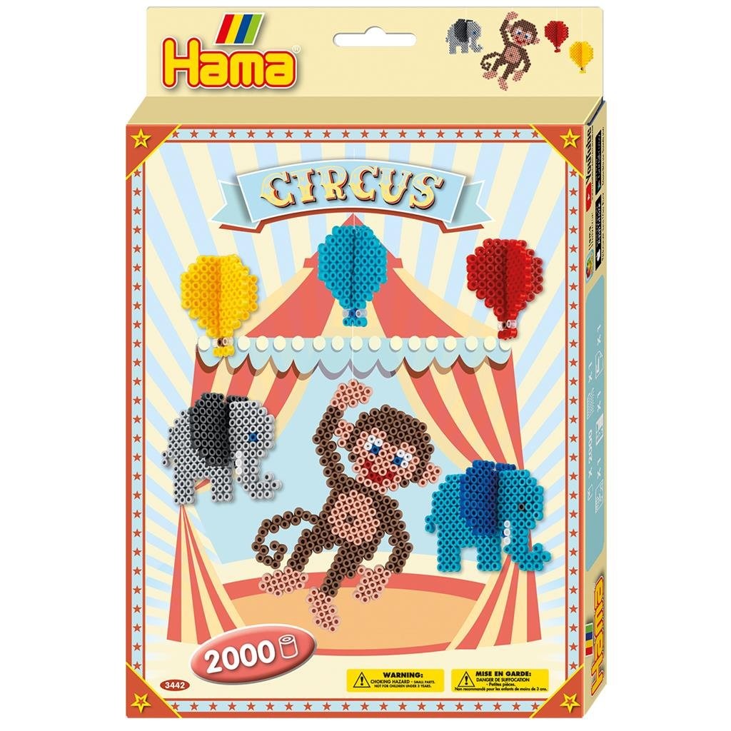 Hama Bügelperlen Zirkus 2000 Stück mehrfarbig