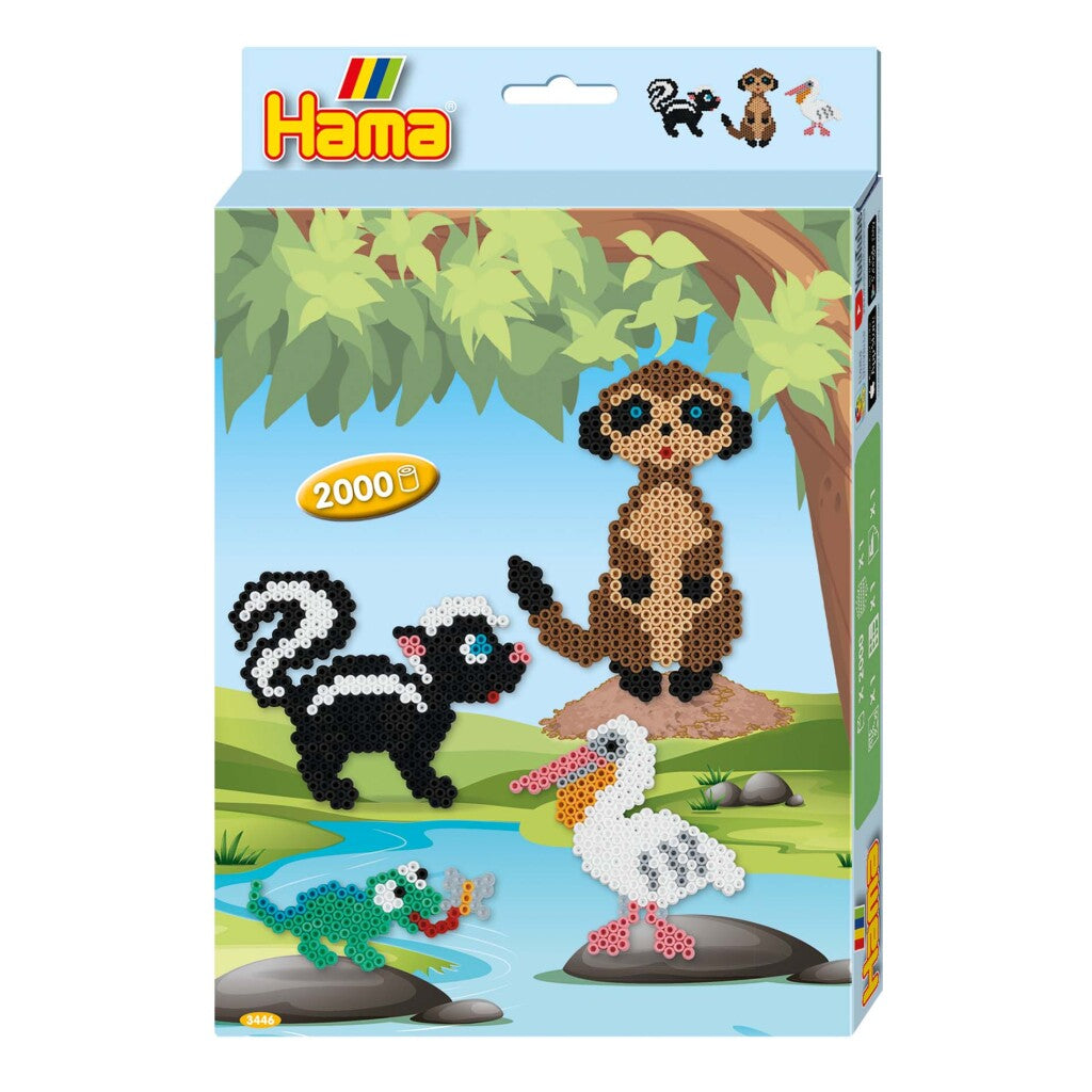 Hama Bügelperlen Bügelperlen Tierbastelset 2000-teilig