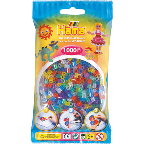 Hama String Perlen - Glittermix (054), 1000st.