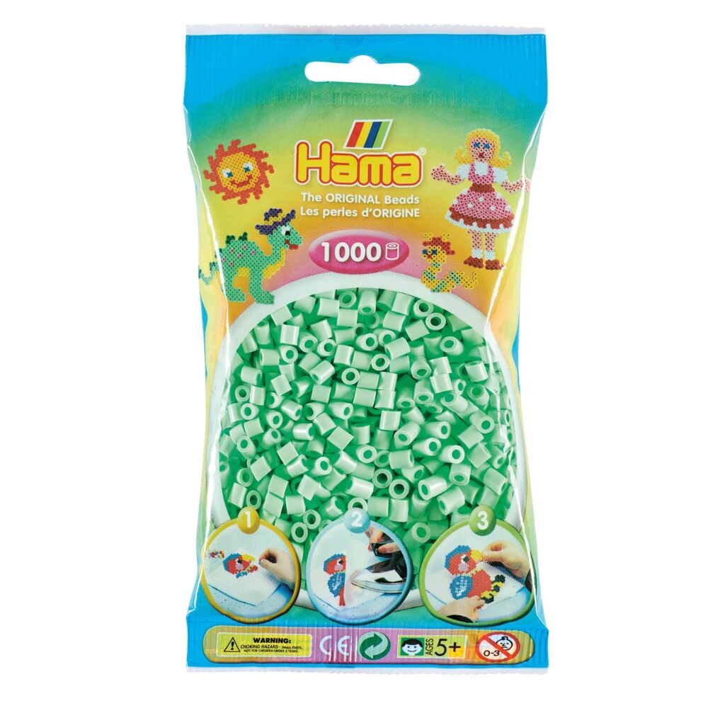 Hama String Perlen - Pastell Mint (98), 1000st.