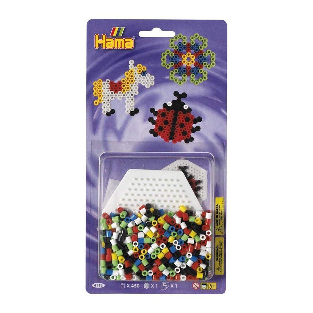 Hama Bügelperlen Pferd Marienkäfer Blume 450 Stück