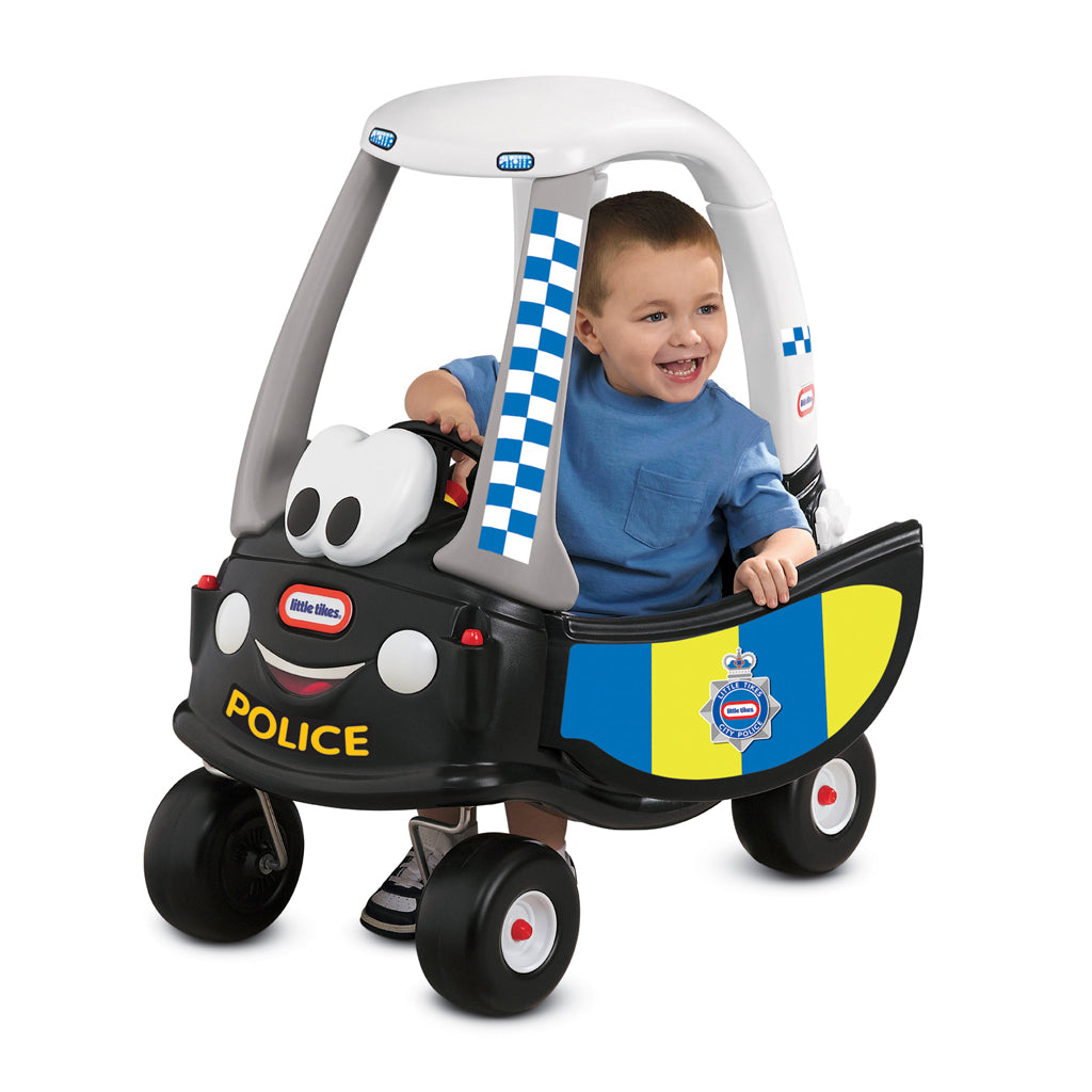 Little Tikes gemütliches Coupé, Polizeiauto, Laufauto + Sound, 44 x 84 x 72 cm