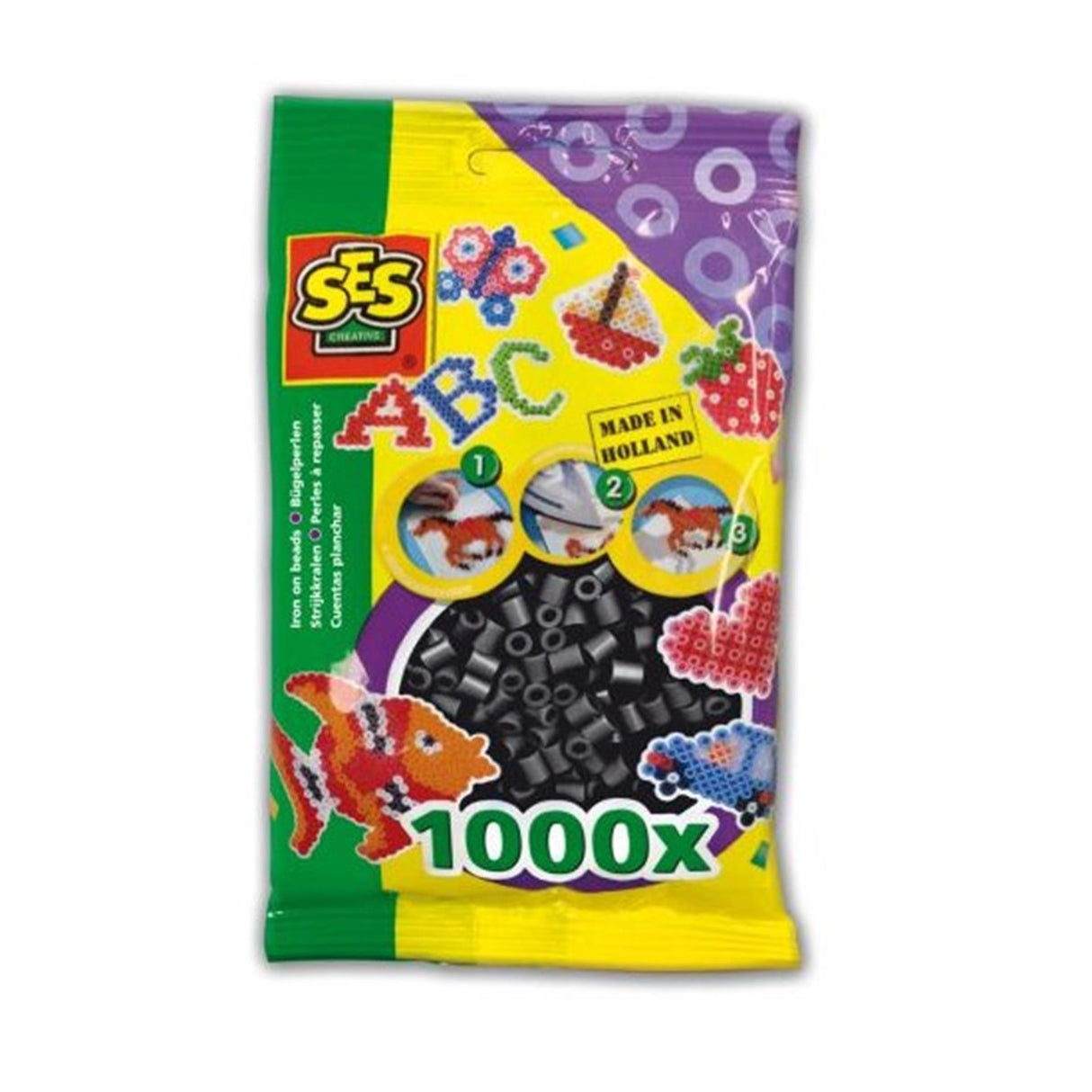 Ses Bügelperlen schwarz 1000 Stück