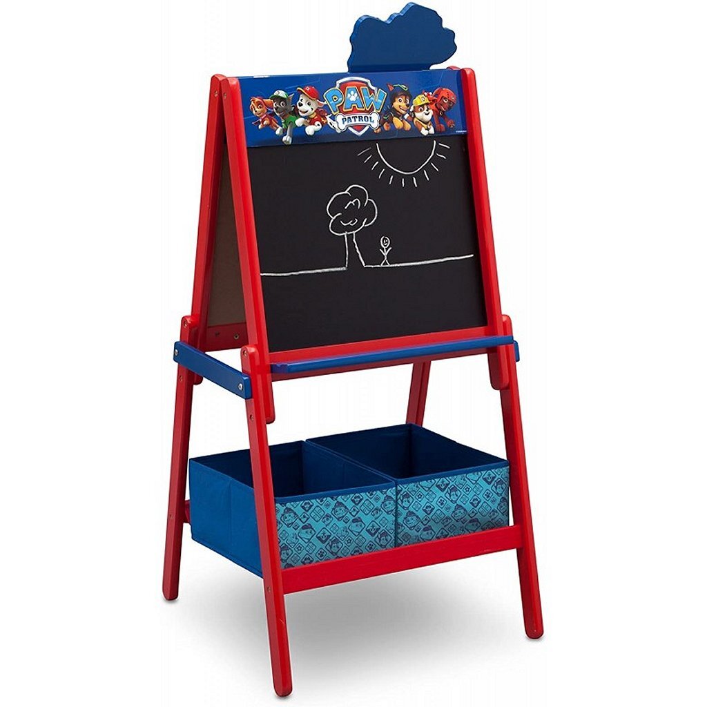 Paw Patrol te87578pw doppelseitiges Kreidetafel-Whiteboard aus Holz