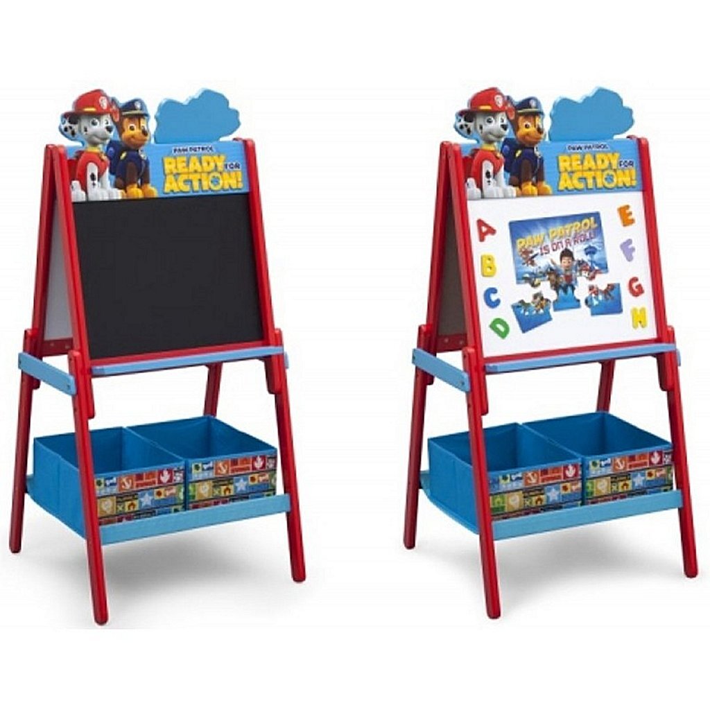 Paw Patrol te87578pw doppelseitiges Kreidetafel-Whiteboard aus Holz
