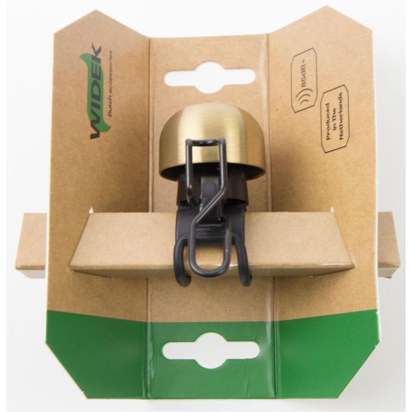 Qibbel Widek Fahrradklingel Büroklammer XXL Glocke Widek Büroklammer XXL Gold Schwarz