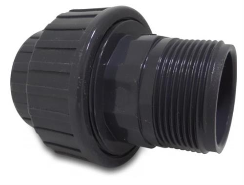3-teilige PVC-Kupplung 2 Bi-Stecker 10 bar