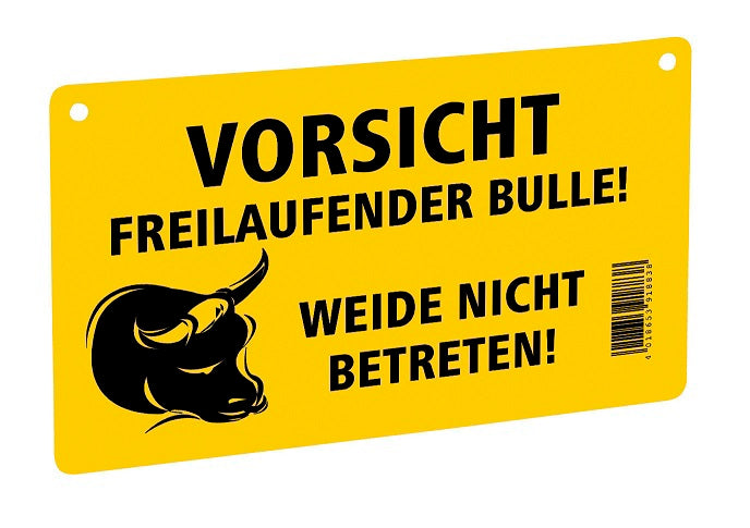 Warnschild „Loose Bull“ für Ako-Produkte