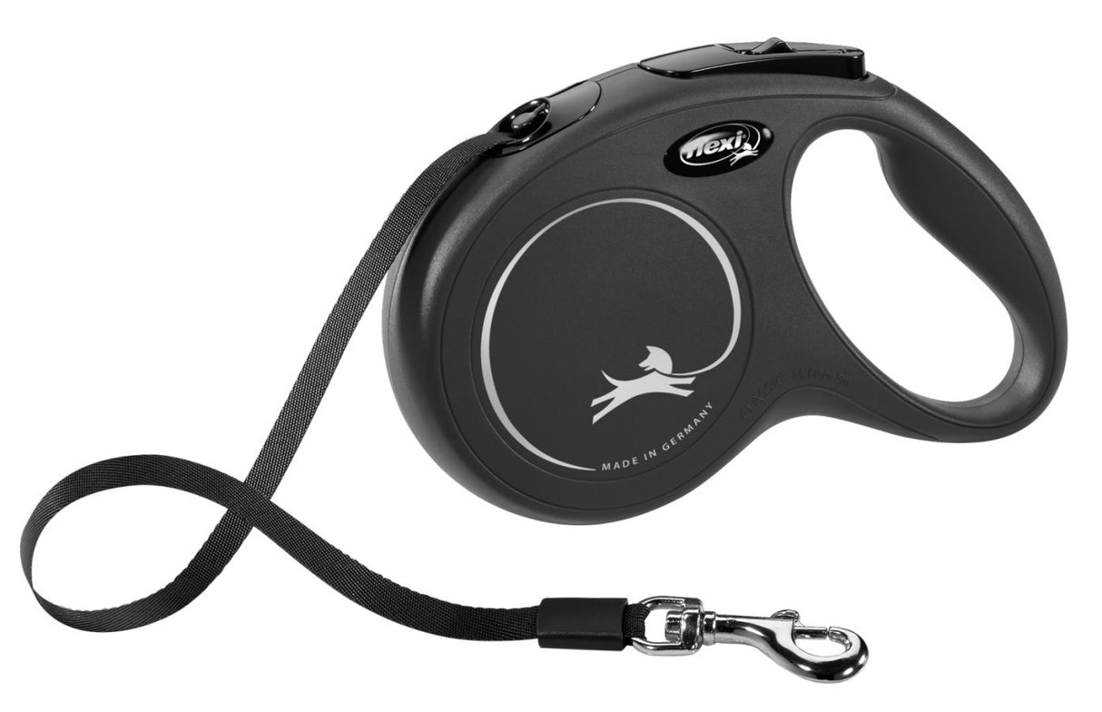 Flexi Retractable Line Classic Cord Schwarz