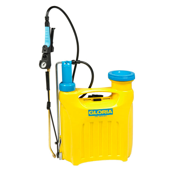Gloria Rückenspritze – Modell Hobby 1200 – Lanze und Messingdüse – 12 l für einen Druck von 4 bar