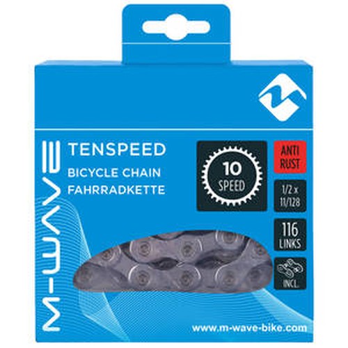 M-Wave KMC Kette 10V x10 Silber Anti-Rost (116 Glieder)
