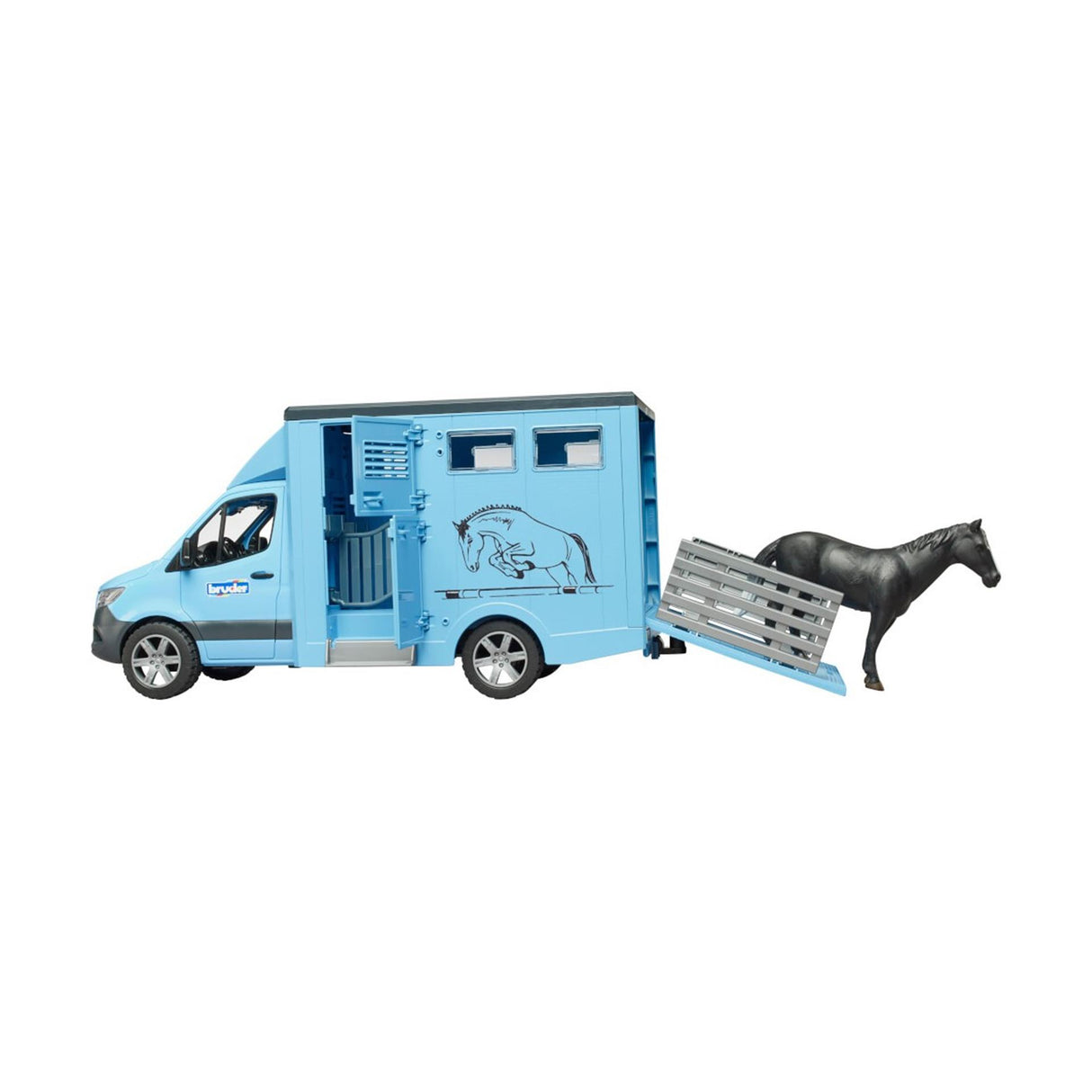 Bruder Mercedes Benz Sprinter Tiertransport mit Pferd