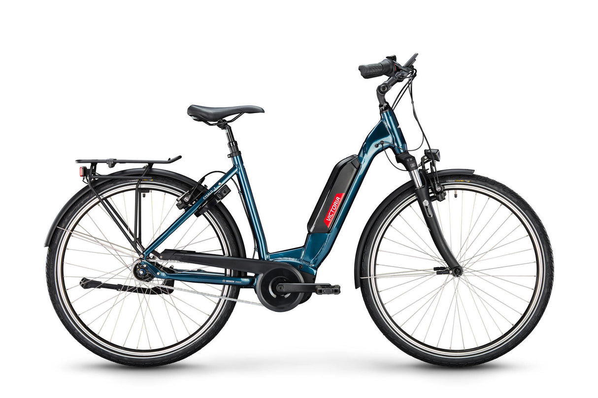 Victoria Elektro-Trekkingrad Cysalo 7 (#1) E-Bike Vict.Cysalo 7 28 56 Low Entry 7SP CB Blau