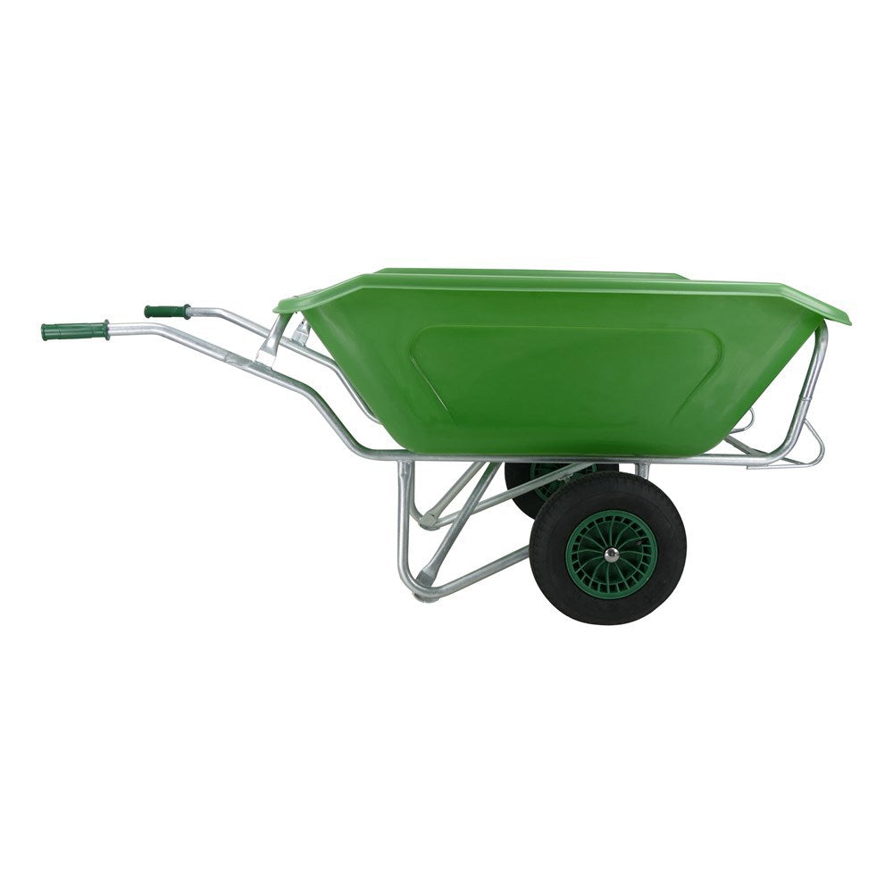 Fort producten kruiwagen f s 350l groen verz onderstel 2 luchtwiel