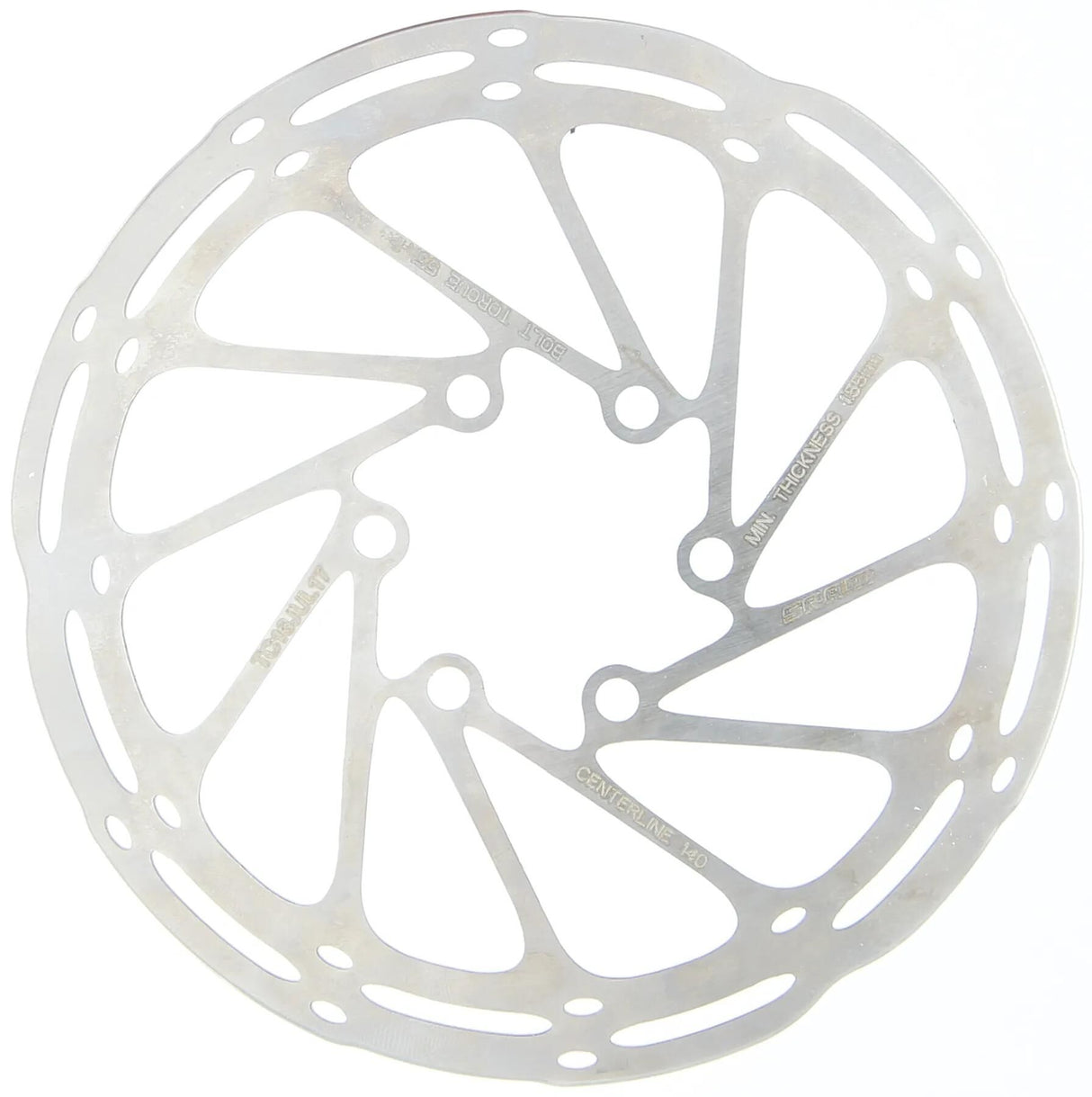 Sram-Bremsscheibe Mittellinienrotor Ceterline Edelstahl, abgerundet, 140 mm