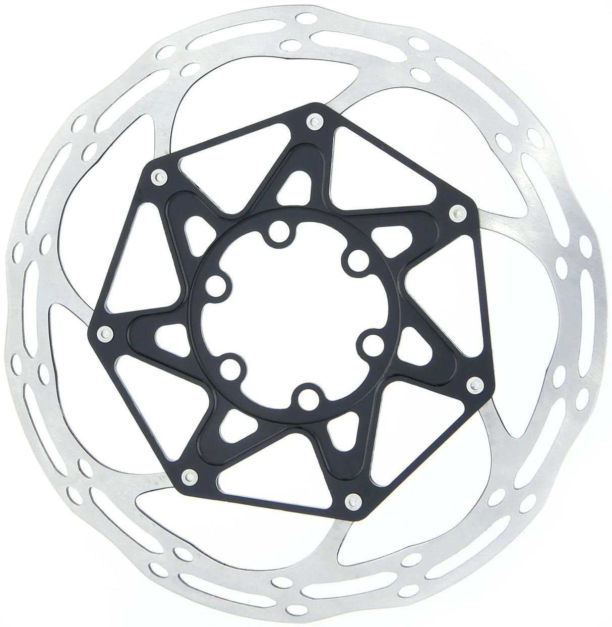 Mittellinie der Sram-Bremsscheibe x Mittellinie der Bremsscheibe x Fleck. Stahl, Aluminium sp., 180mm