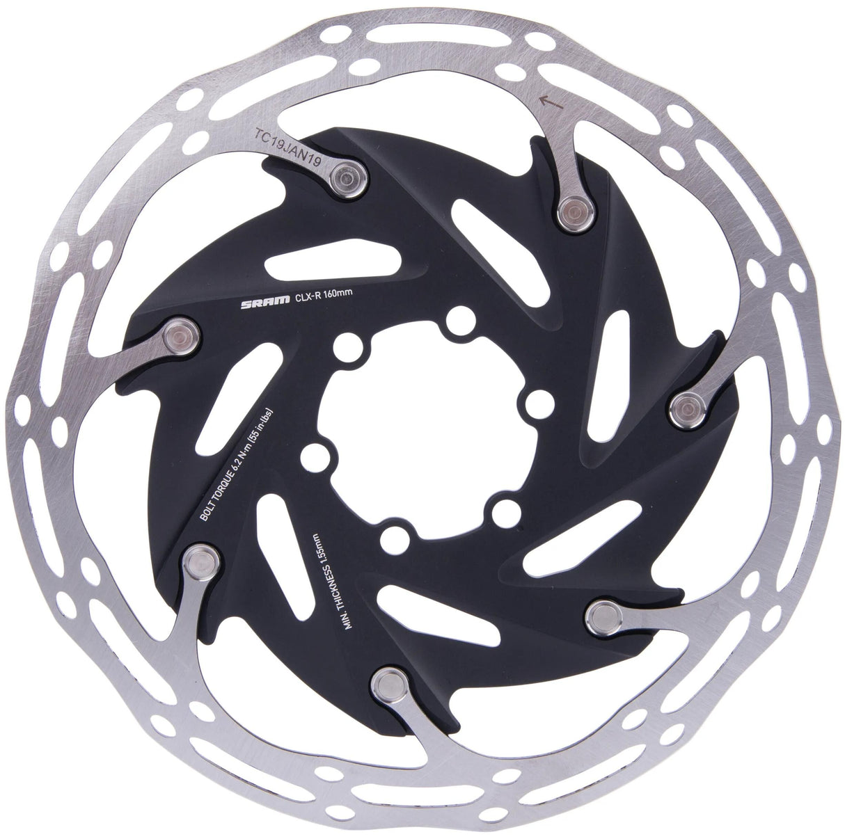 Sram-Bremsscheiben-Mittellinie xr Rotor-Mittellinie xr 6h.Edelstahl, Alu-Spider
