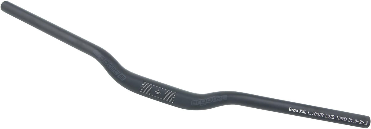Ergotec Lenkung Ergo xxl 31,8 mm 700 mm Matt Schwarz
