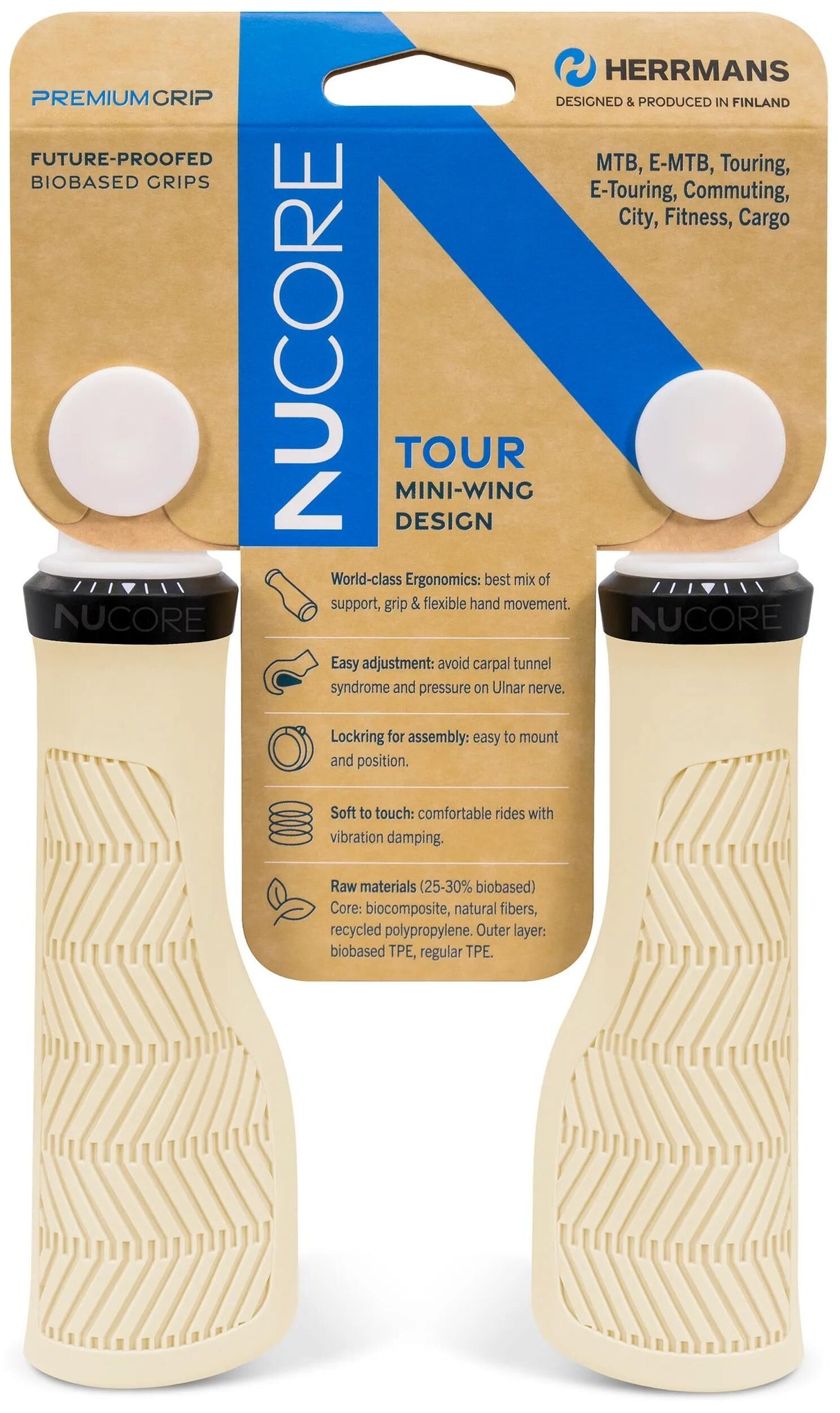 Herrmans behandelt Nucore Grip Tour Wave 130mm Margriet
