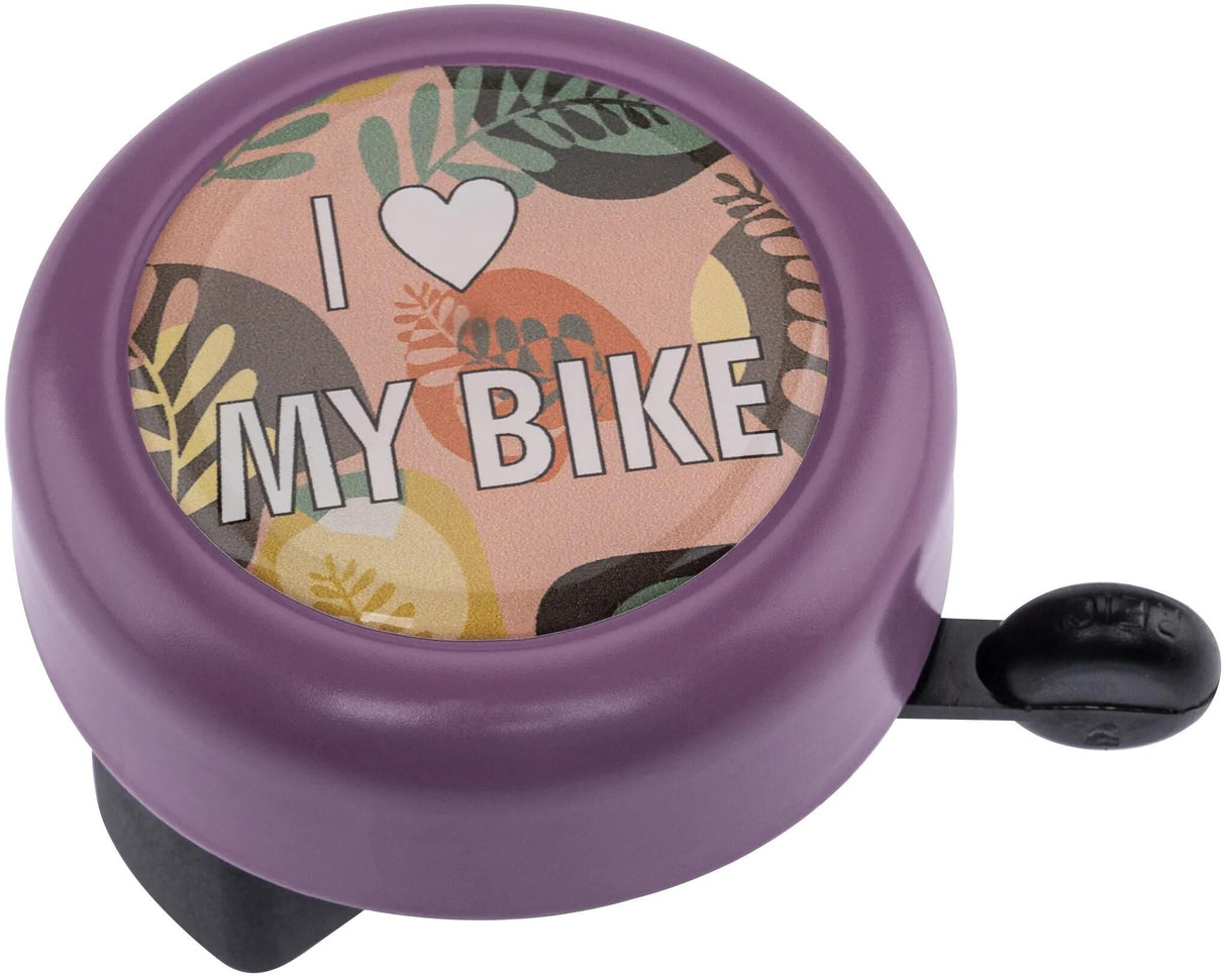 Reich Fahrradklingel I Love My Bike Reichhaltige Motivklingel I Love My Bike Lila Pai