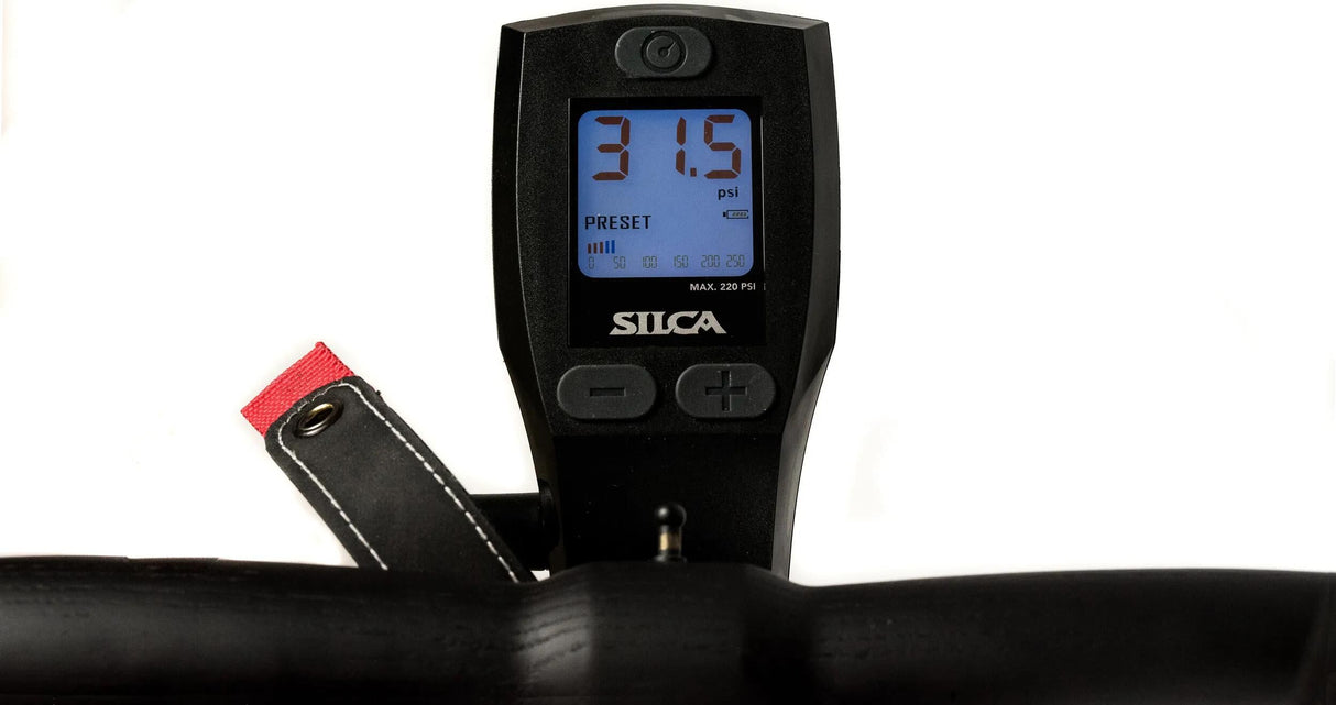Silca Hochdruckpumpe Superpista Digital Standpumpe Super Pista Digital Schwarz