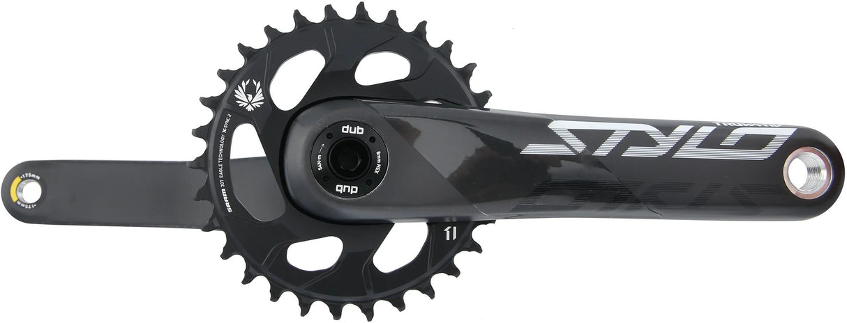 Truvativ Kurbelgarnitur Stylo Carbon Eagle Kurbelgarnitur Stylo Car.eagle 30t.Dub Fat Bike