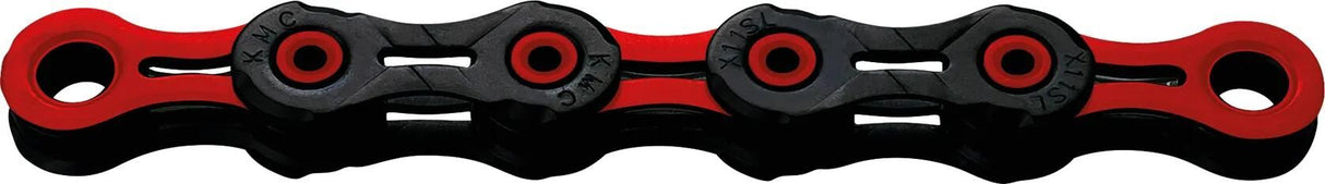 KMC Fahrradkette DLC 11 118 Schakels - Rot Schwarz