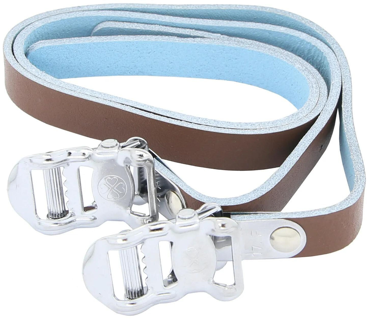 Contec Toe Clip Straps Lederriemen CT Pedalriemen Leder Leder braun 2St