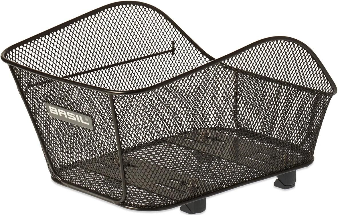 Basilikum -Ikone S - Fahrradkorb - auf der Rückseite - schwarz