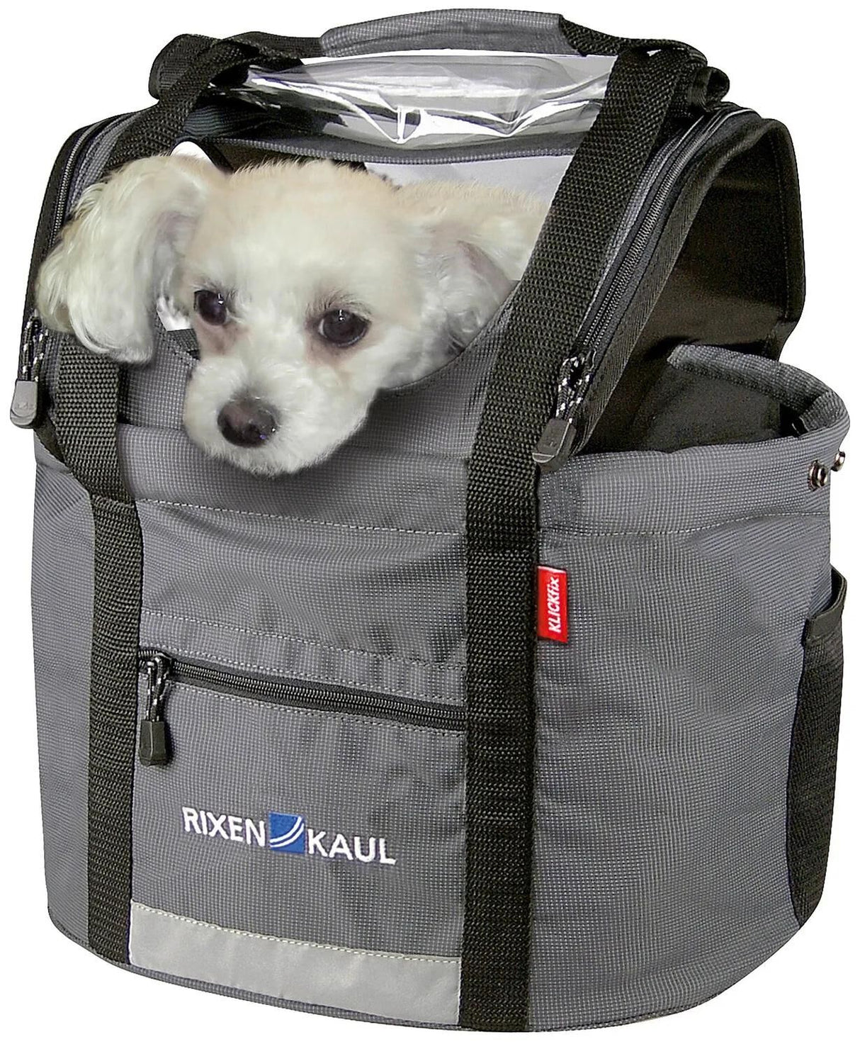 Klickfix Rixen Kaul Korbtasche, vordere Doggy-Korbtasche R K Doggy Grey