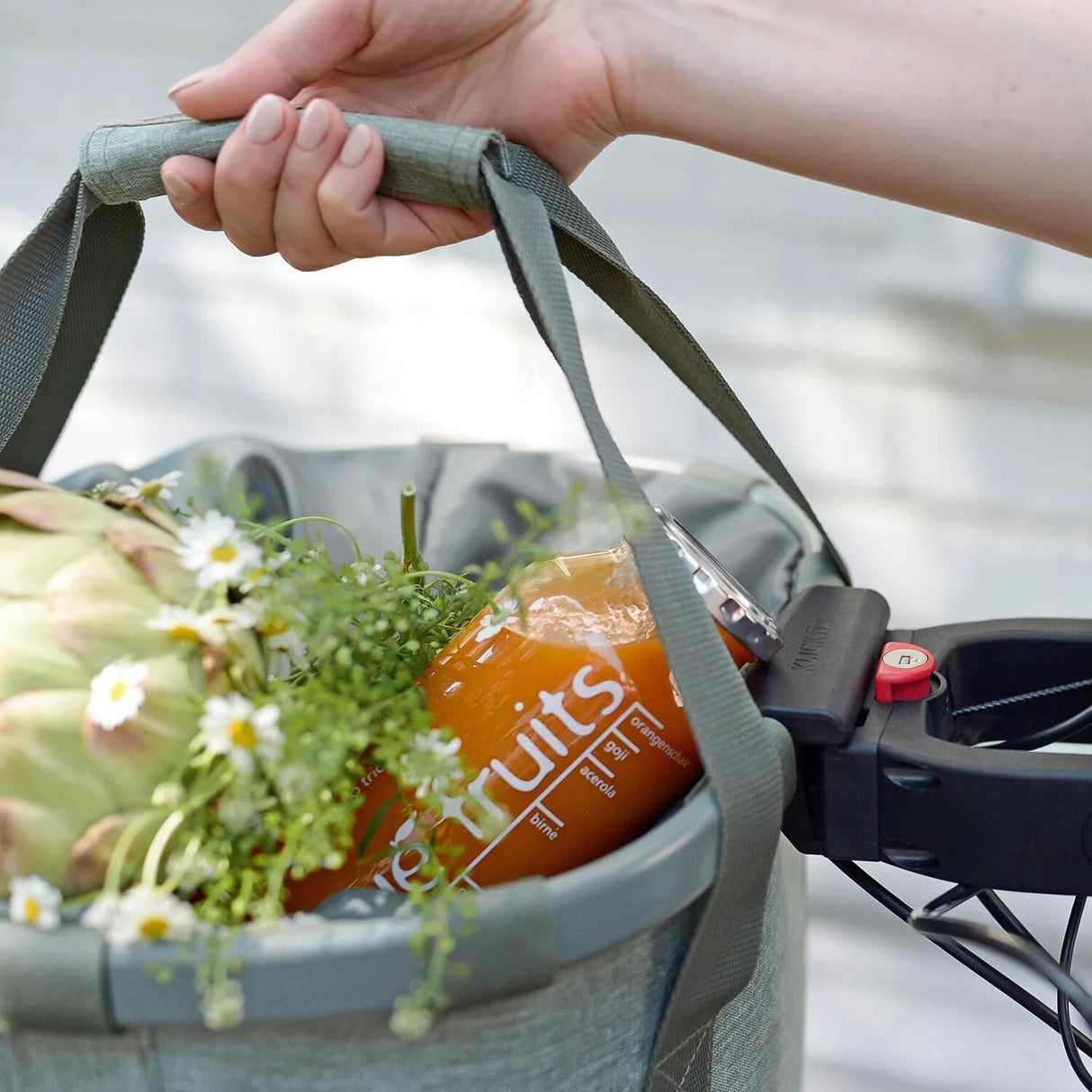 Klickfix Korbtasche 15l Twist Salbeigrün