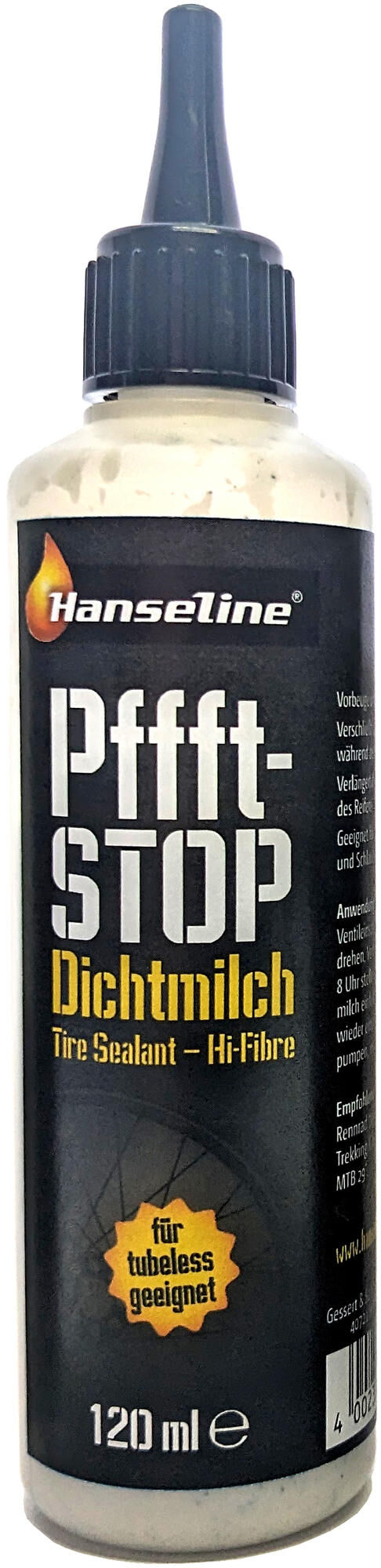Hanseline Reifendichtmittel Pffft-Stop Dichtmittelmilch Pffft-Stop 120ml