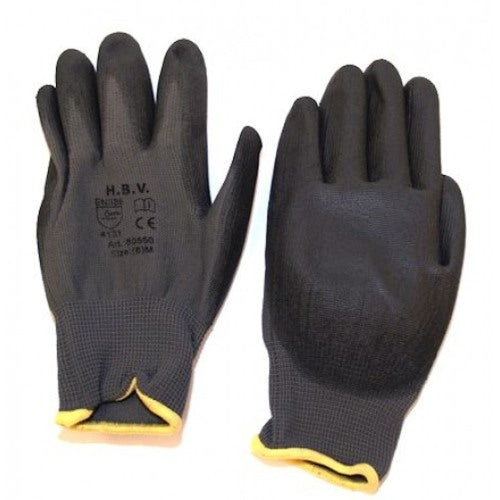 Hander. Montagehandschuhe mittel 8 grau-gelb