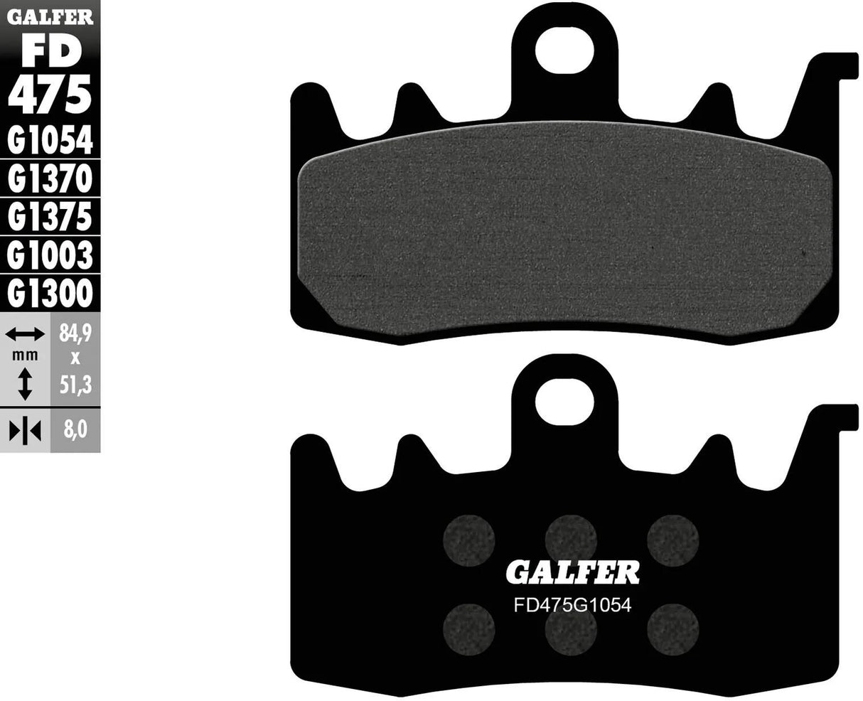 Galfer Bremsbeläge fd475 Bremsbelag fd475 g1054 organische Straße