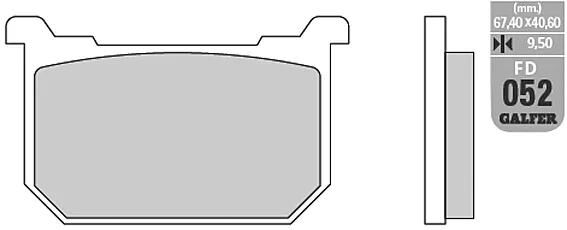 Galfer Bremsbeläge fd052 Bremsbelag fd052 g1054 organisch