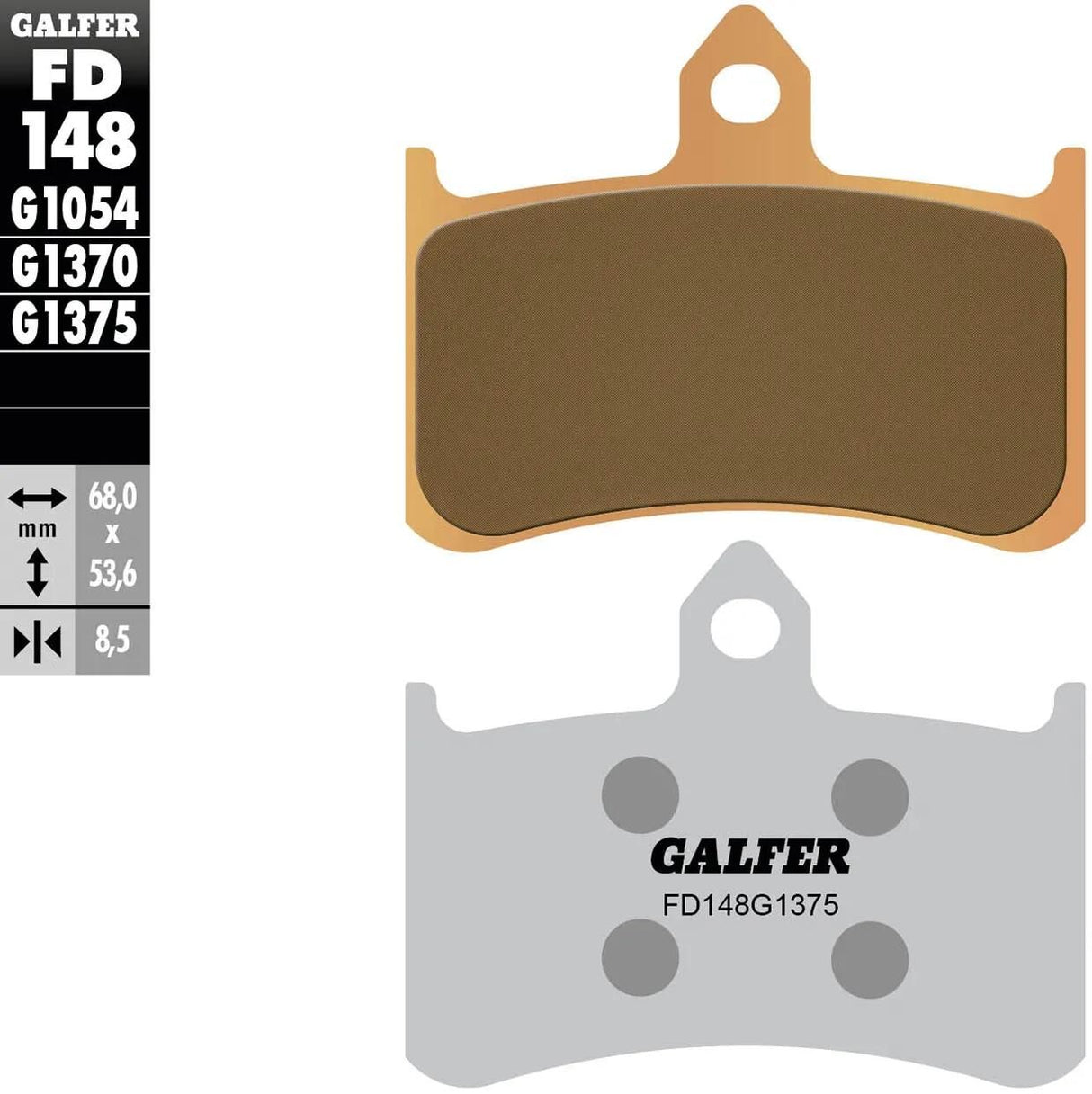 Galfer Bremsbeläge fd148 Bremsbelag fd148 g1375 Sintermetall