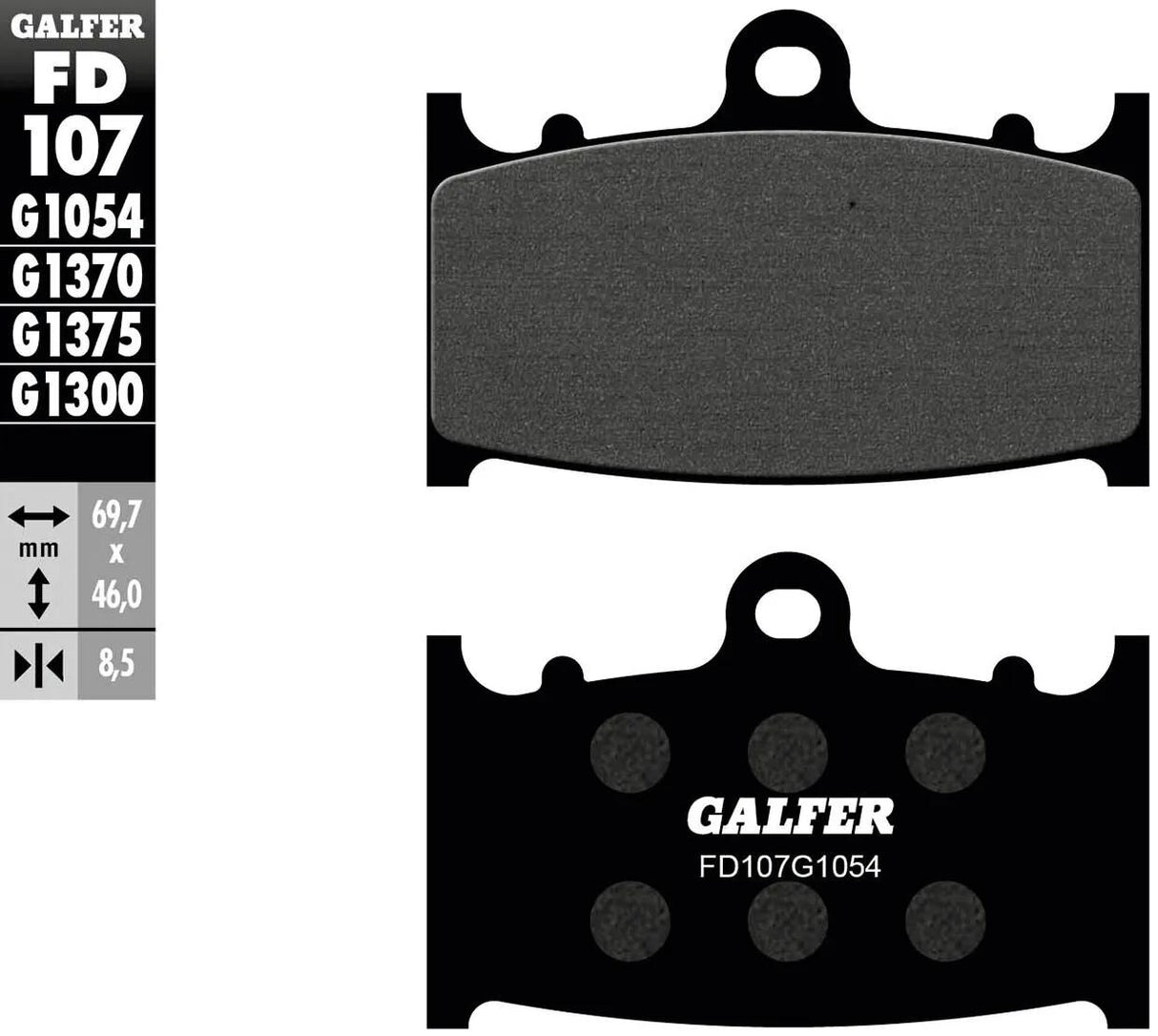 Galfer Bremsbeläge fd107 Bremsbelag fd107 g1054 organisch