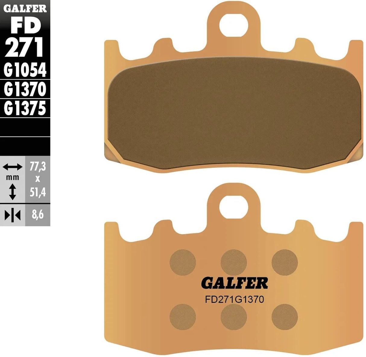 Galfer Bremsbeläge fd271 Bremsbelag fd271 g1370 Sint. Metallstraße