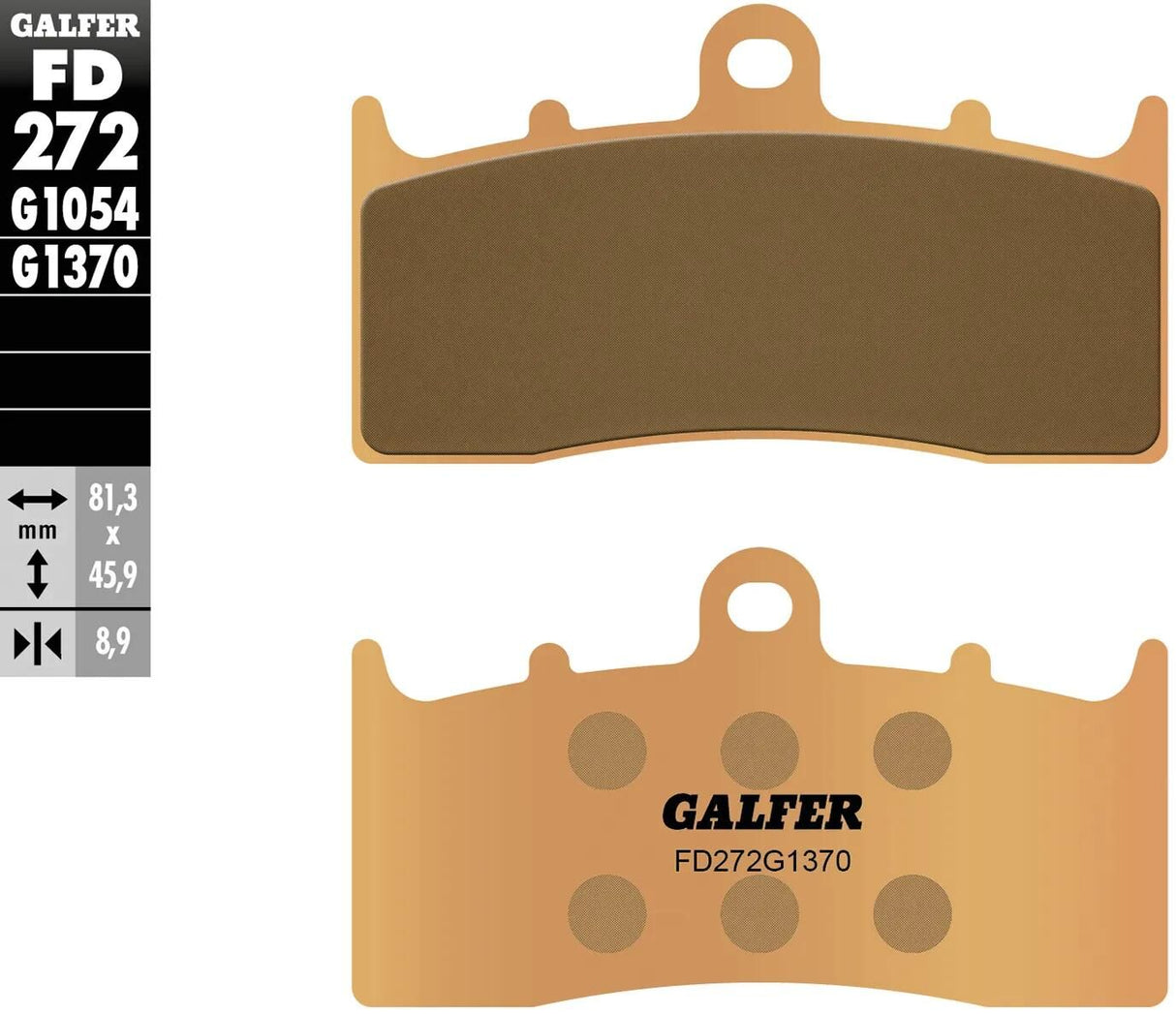 Galfer Bremsbeläge fd272 Bremsbelag fd272 g1370 Sint. Metallstraße
