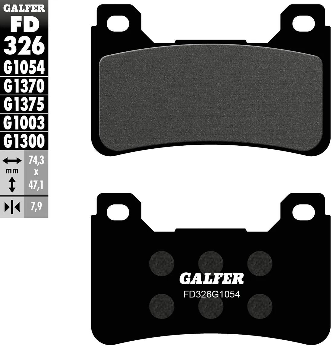 Galfer Bremsbeläge fd326 Bremsbelag fd326 g1054 organische Straße
