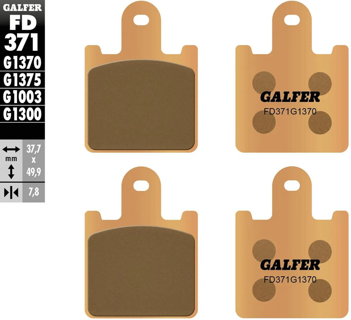 Galfer Bremsbeläge fd371 Bremsbelag fd371 g1370 Sint.Metal Street
