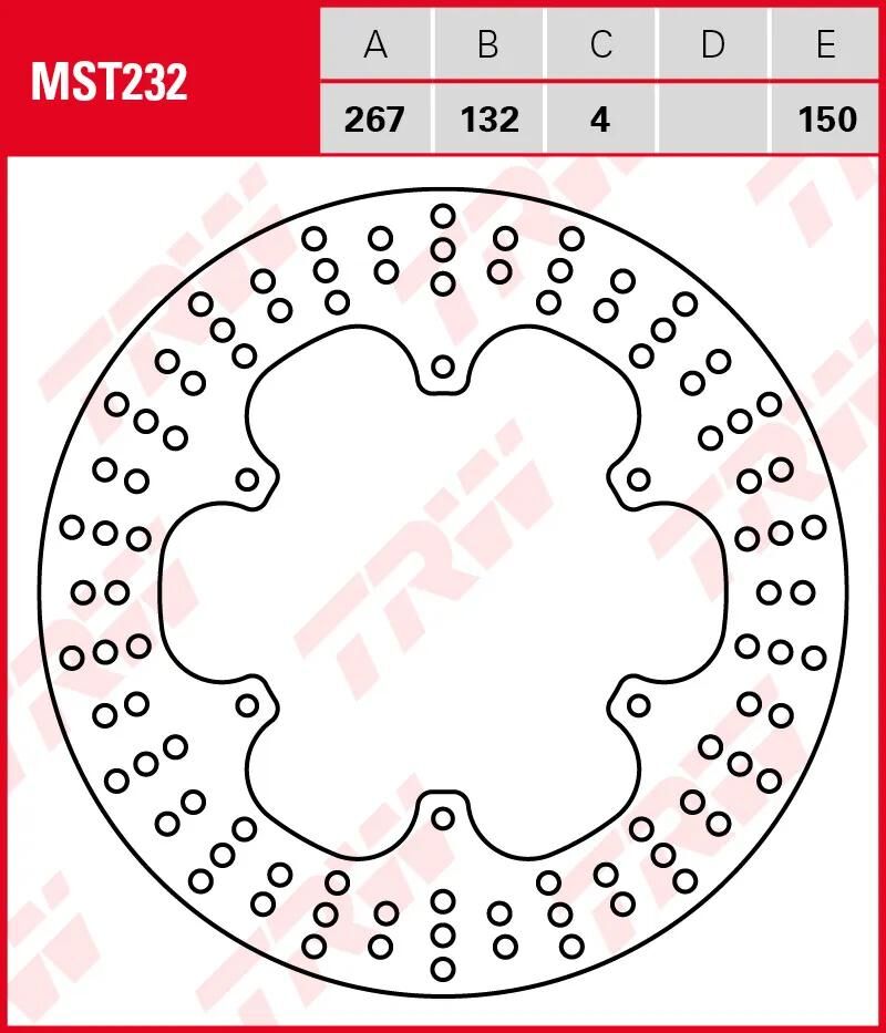 TRW Bremsscheibe MST232 vom Rotor MST232 starr