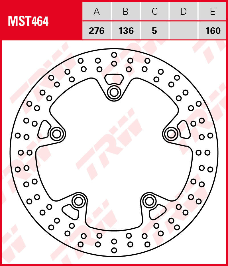 TRW Bremsscheibe MST464 vom Rotor MST464 starr