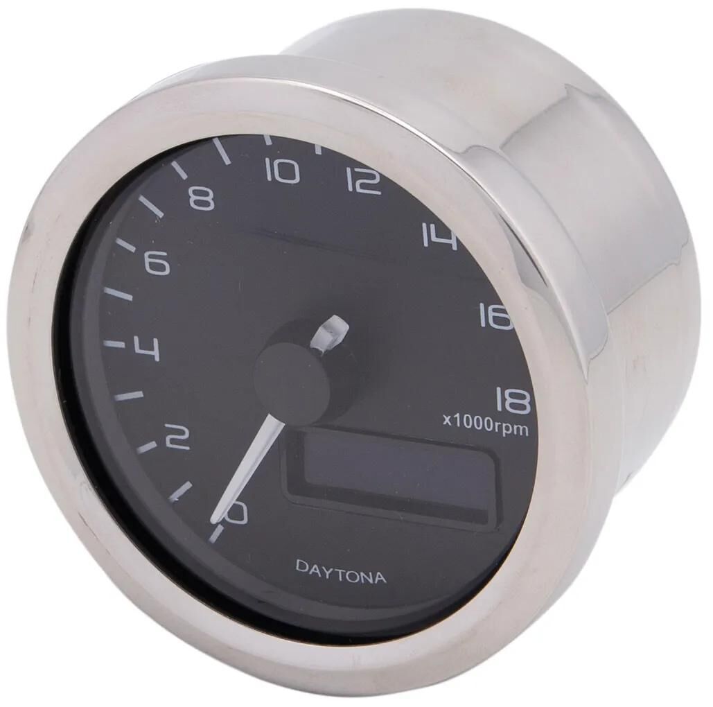 Daytona Velona Drehzahlmesser U/min Velona, SW LED-blau 18000 U/min